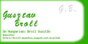 gusztav broll business card